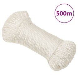 vidaXL Cuerda de trabajo polipropileno blanco 6 mm 500 m