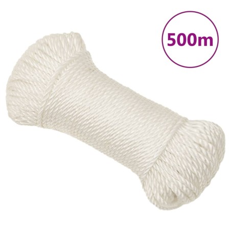 vidaXL Cuerda de trabajo polipropileno blanco 6 mm 500 m