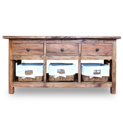 vidaXL Aparador de madera maciza reciclada 100x30x50 cm