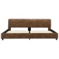 vidaXL Estructura de cama de piel de ante artificial marrón 180x200 cm vidaXL Estructura de cama de piel de ante artificial marrón 180x200 cm