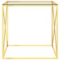 vidaXL Mesa de centro acero inoxidable y vidrio dorada 55x55x55 cm vidaXL Mesa de centro acero inoxidable y vidrio dorada 55x55x55 cm