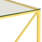 vidaXL Mesa de centro acero inoxidable y vidrio dorada 55x55x55 cm vidaXL Mesa de centro acero inoxidable y vidrio dorada 55x55x55 cm