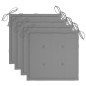 vidaXL Set de comedor exterior plegable 5 piezas con cojines bambú vidaXL Set de comedor exterior plegable 5 piezas con cojines bambú