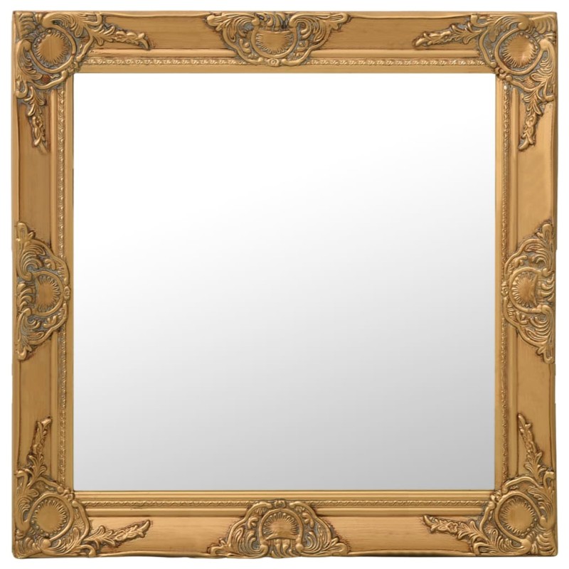 vidaXL Espejo de pared estilo barroco dorado 60x60 cm vidaXL Espejo de pared estilo barroco dorado 60x60 cm