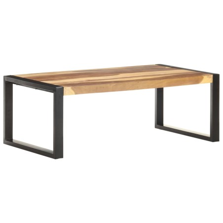 vidaXL Mesa de centro madera maciza acabado de sheesham 110x60x40 cm