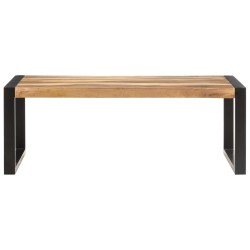 vidaXL Mesa de centro madera maciza acabado de sheesham 110x60x40 cm