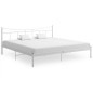 vidaXL Estructura de cama de metal blanca 200x200 cm vidaXL Estructura de cama de metal blanca 200x200 cm