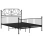 vidaXL Estructura de cama de metal negra 160x200 cm