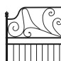 vidaXL Estructura de cama de metal negra 160x200 cm