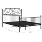 vidaXL Estructura de cama de metal negra 160x200 cm