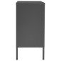 vidaXL Aparador de acero y vidrio templado antracita 75x35x70 cm vidaXL Aparador de acero y vidrio templado antracita 75x35x70 cm