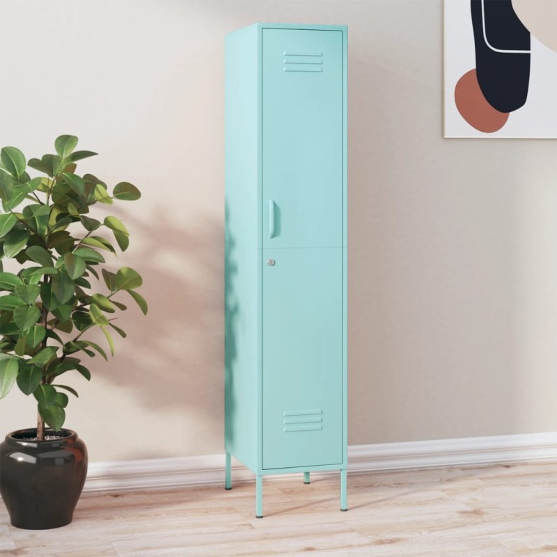 vidaXL Armario taquilla de acero verde menta 35x46x180 cm vidaXL Armario taquilla de acero verde menta 35x46x180 cm