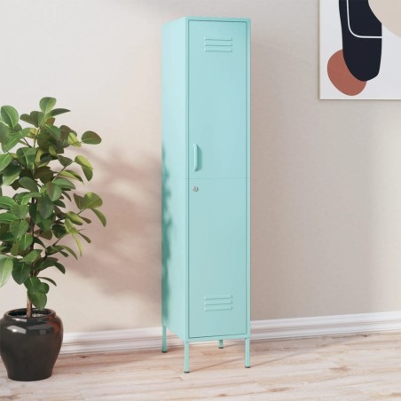 vidaXL Armario taquilla de acero verde menta 35x46x180 cm