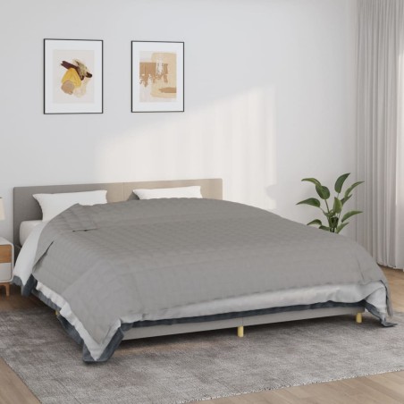 vidaXL Manta con peso tela gris 235x290 cm 15 kg