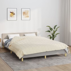 vidaXL Manta con peso tela color crema claro 200x225 cm 9 kg