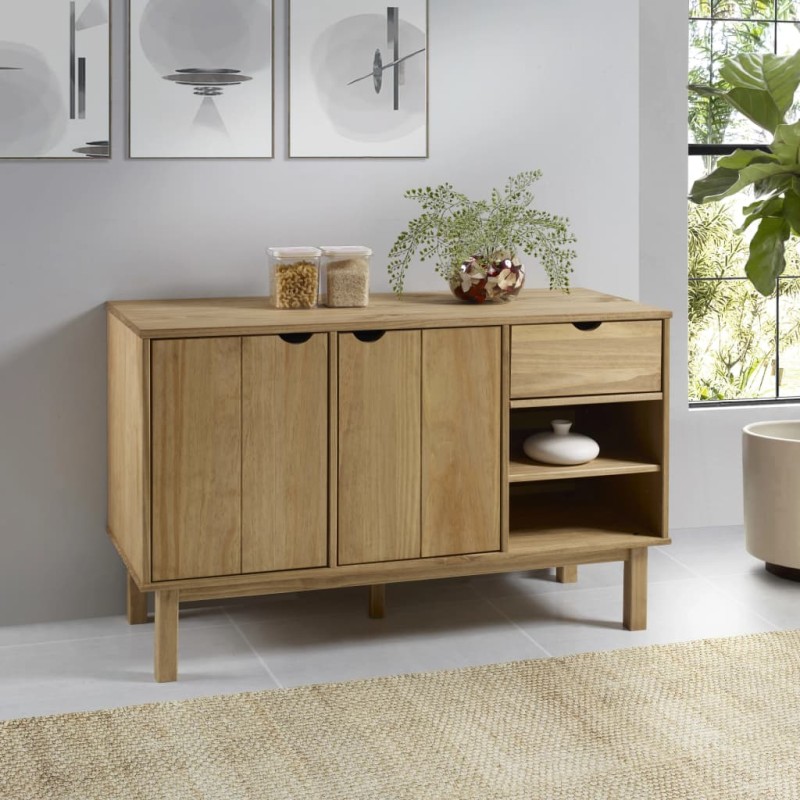 vidaXL Aparador OTTA madera maciza pino 114x43x73,5 cm vidaXL Aparador OTTA madera maciza pino 114x43x73,5 cm