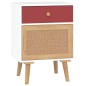 vidaXL Mesita de noche madera contrachapada blanco 40x30x55 cm