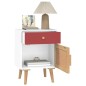 vidaXL Mesita de noche madera contrachapada blanco 40x30x55 cm