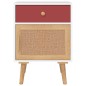vidaXL Mesita de noche madera contrachapada blanco 40x30x55 cm
