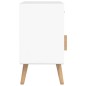 vidaXL Mesita de noche madera contrachapada blanco 40x30x55 cm