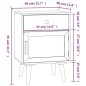 vidaXL Mesita de noche madera contrachapada blanco 40x30x55 cm