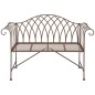 Esschert Design Banco de jardín de metal estilo inglés antiguo MF009