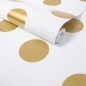 Noordwand Papel de pared Kids @ Home Dotty blanco y dorado Noordwand Papel de pared Kids @ Home Dotty blanco y dorado