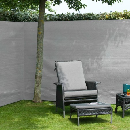 Nature Malla de ocultación de jardín PE gris 1x3 m 