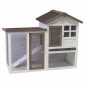 @Pet Conejera Gerlos blanco y marrón 122x62x93 cm @Pet Conejera Gerlos blanco y marrón 122x62x93 cm