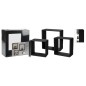 H&S Collection Juego de estantes 3 piezas madera negro 28,5x28,5x12 cm H&S Collection Juego de estantes 3 piezas madera negro 28,5x28,5x12 cm