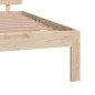 vidaXL Estructura de cama de matrimonio madera maciza 135x190 cm