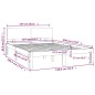 vidaXL Estructura de cama de matrimonio madera maciza 135x190 cm