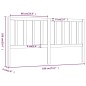 vidaXL Cabecero de cama madera maciza de pino marrón miel 186x4x100 cm vidaXL Cabecero de cama madera maciza de pino marrón miel 186x4x100 cm
