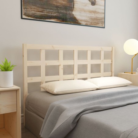 vidaXL Cabecero de cama madera maciza de pino 156x4x100 cm