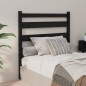 vidaXL Cabecero de cama madera maciza de pino negro 81x4x100 cm