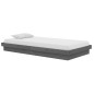 vidaXL Estructura de cama madera maciza gris 100x200 cm vidaXL Estructura de cama madera maciza gris 100x200 cm