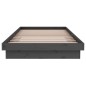 vidaXL Estructura de cama madera maciza gris 100x200 cm vidaXL Estructura de cama madera maciza gris 100x200 cm