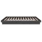 vidaXL Estructura de cama madera maciza gris 100x200 cm vidaXL Estructura de cama madera maciza gris 100x200 cm