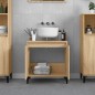 vidaXL Armario de lavabo madera contrachapada roble Sonoma 58x33x60 cm vidaXL Armario de lavabo madera contrachapada roble Sonoma 58x33x60 cm
