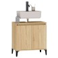 vidaXL Armario de lavabo madera contrachapada roble Sonoma 58x33x60 cm vidaXL Armario de lavabo madera contrachapada roble Sonoma 58x33x60 cm