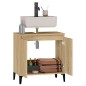 vidaXL Armario de lavabo madera contrachapada roble Sonoma 58x33x60 cm vidaXL Armario de lavabo madera contrachapada roble Sonoma 58x33x60 cm