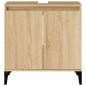 vidaXL Armario de lavabo madera contrachapada roble Sonoma 58x33x60 cm vidaXL Armario de lavabo madera contrachapada roble Sonoma 58x33x60 cm