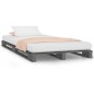 vidaXL Cama de palets madera maciza de pino gris 90x200 cm vidaXL Cama de palets madera maciza de pino gris 90x200 cm