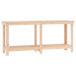 vidaXL Banco de trabajo de madera maciza de pino 180x50x80 cm