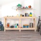 vidaXL Banco de trabajo de madera maciza de pino 180x50x80 cm