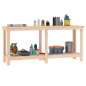 vidaXL Banco de trabajo de madera maciza de pino 180x50x80 cm