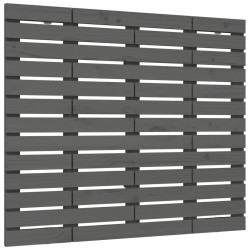 vidaXL Cabecero de cama de pared madera maciza pino gris 81x3x91,5