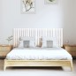 vidaXL Cabecero de cama pared madera maciza pino blanco 159,5x3x60 cm vidaXL Cabecero de cama pared madera maciza pino blanco 159,5x3x60 cm