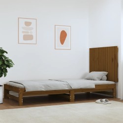 vidaXL Cabecero cama pared madera maciza pino marrón miel 82,5x3x60 cm