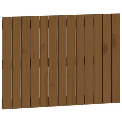 vidaXL Cabecero cama pared madera maciza pino marrón miel 82,5x3x60 cm